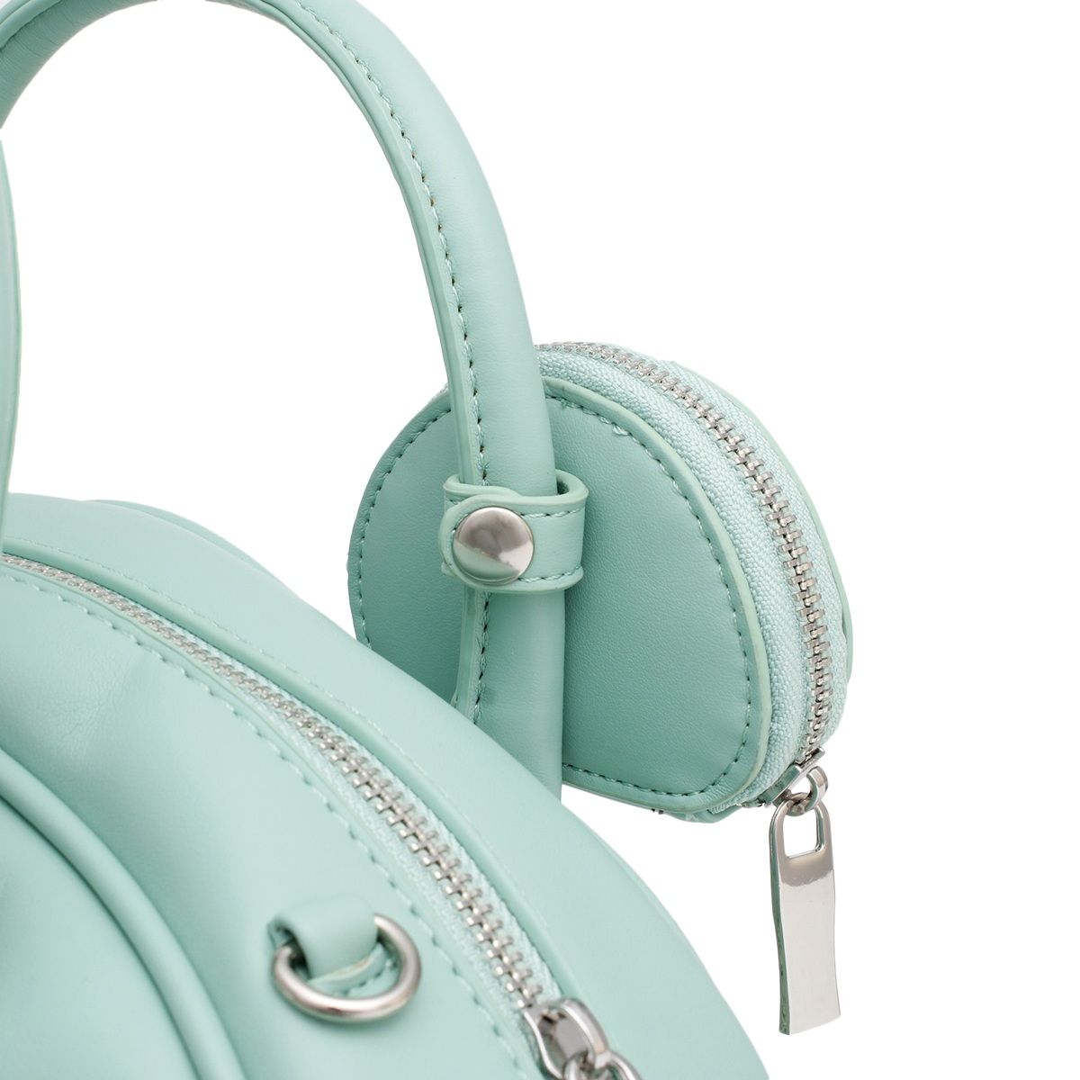Top Handle Mint Harlequin Oval Detail Handbag Set