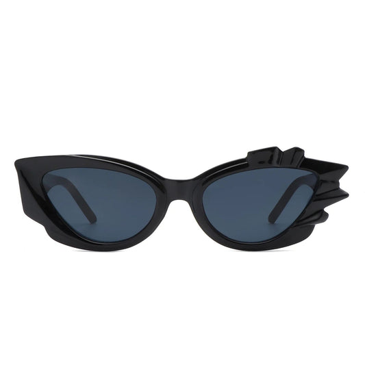 Sunglasses Black Flame Irregular Cat Eye Women