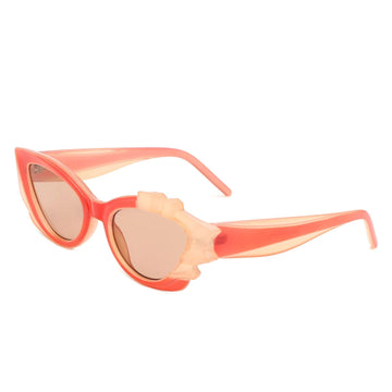Sunglasses Orange Flame Irregular Cat Eye Women