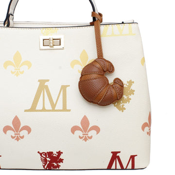 Bag Charm Brown Leather Croissant Bag Accessory