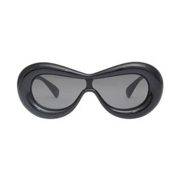 Sunglasses Black Puffed Frame Visor Eyewear Women