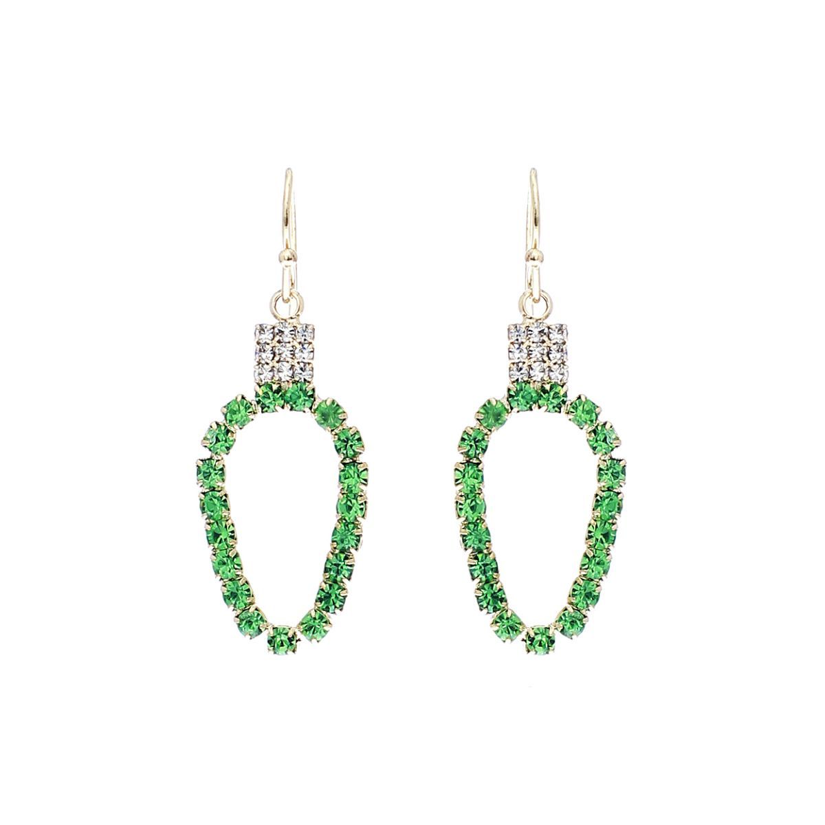 Subtle Elegance: Light Green Xmas Light Earring